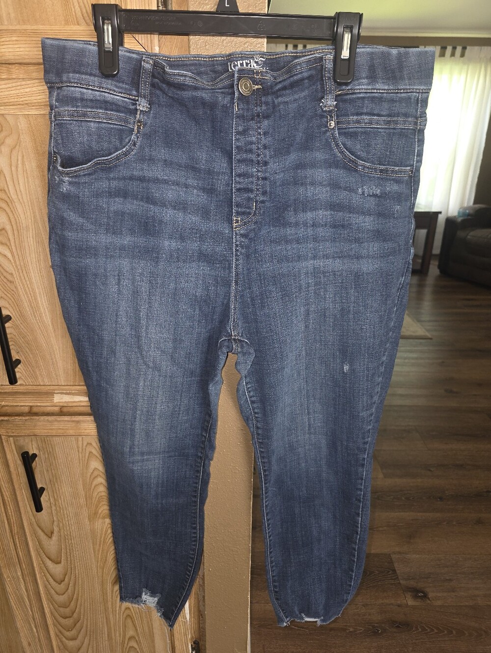 Terra & Sky Dark Wash High-Rise Skinny Jeans - Blue
